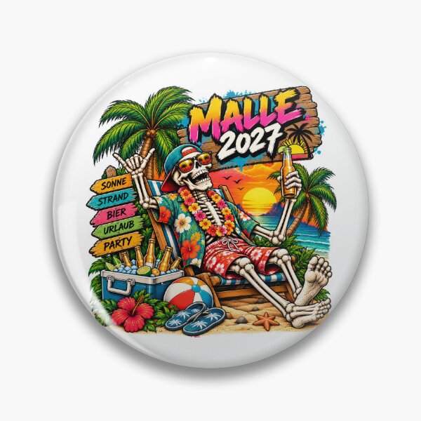 Item preview, Mallorca holiday 2027 Skeleton with beer bottle Party holiday designed and sold by smellypumpy.