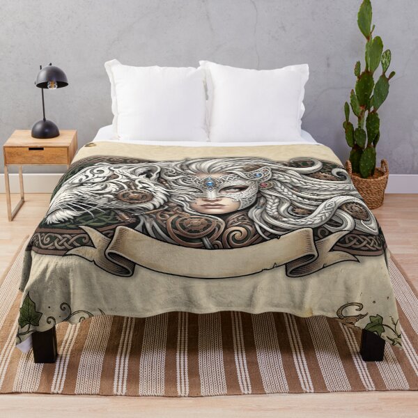 Item preview, Celtic Spirit – Woman and White Leopard. designed and sold by nicky2342.