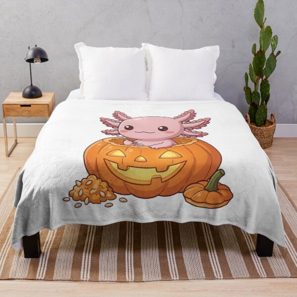 Item preview, Cute Axolotl Carving Halloween Pumpkin designed and sold by Ella_Sketch.