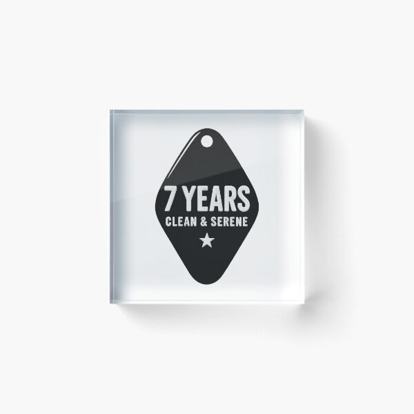 Item preview, 7 Years Clean – NA Keytag Gift designed and sold by Freekey Store.