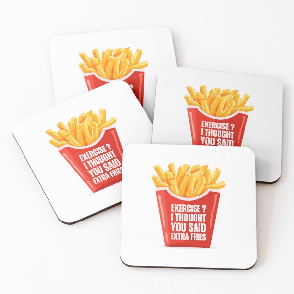 Item preview, Exercise? I Thought You Said Extra Fries designed and sold by azy2shop.