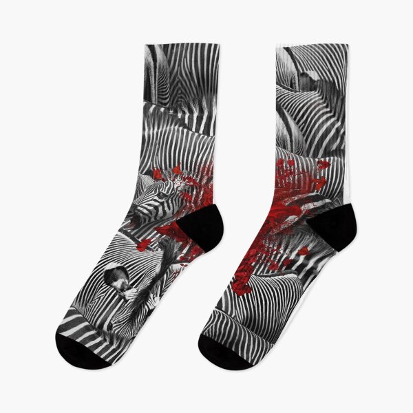 Item preview, Surrealistic Zebras Herd With Red Splash designed and sold by Vizerskaya.
