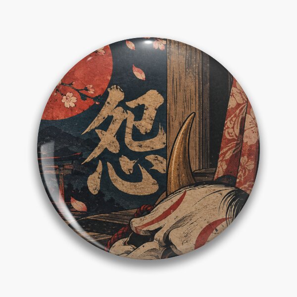 Item preview, Japanese Hannya Mask - Sakura Petals on Shrine Veranda designed and sold by bapupa.