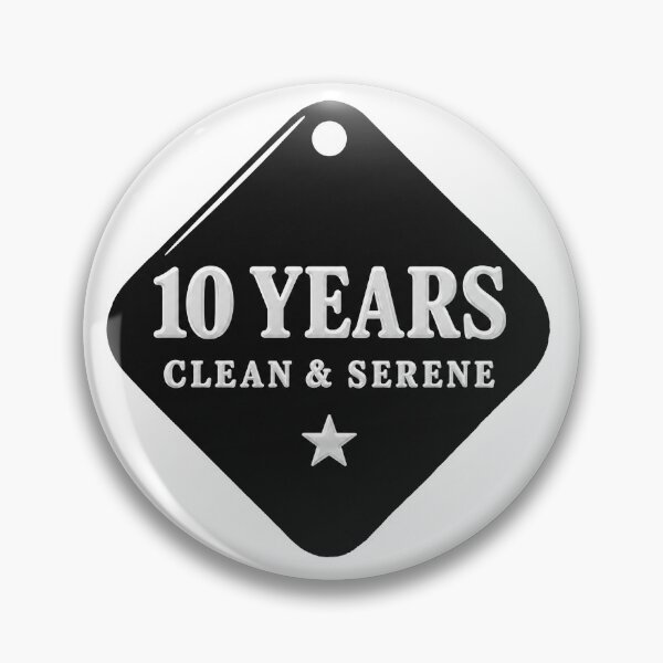 Item preview, 10 Years Clean – NA Keytag Gift designed and sold by Freekey Store.