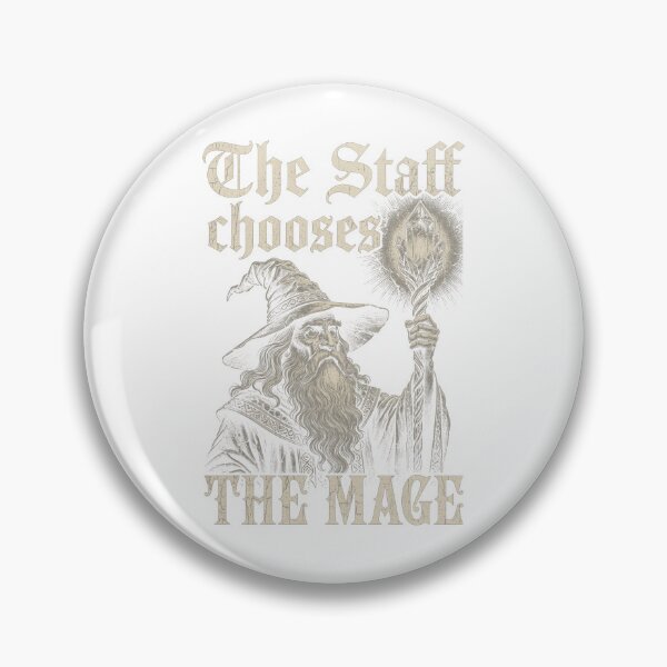 Item preview, The Staff Chooses The Mage Vintage Wizard Fantasy Magic RPG Tabletop designed and sold by PositivoC.