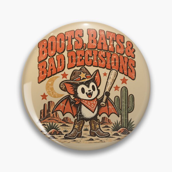 Item preview, Boots Bats & Bad Decisions – Cute Western Bat Halloween designed and sold by Blanczet.