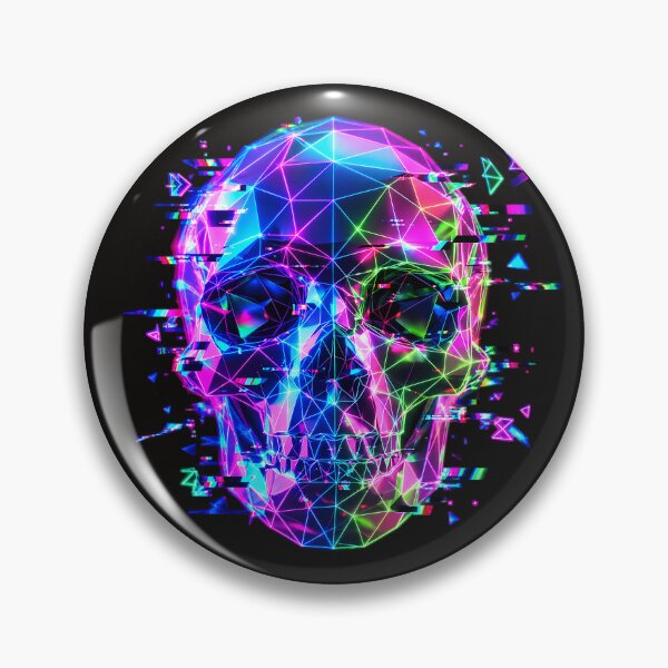 Item preview, Neon Chaos Glitch Skull Alternative Art designed and sold by RebelVibeX.
