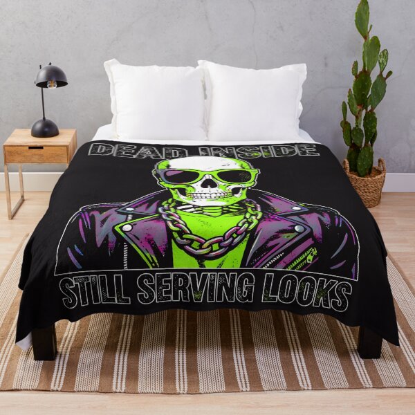 Item preview, Halloween Dead Inside Still Serving Looks | Cool Skeleton designed and sold by RedInkLab.