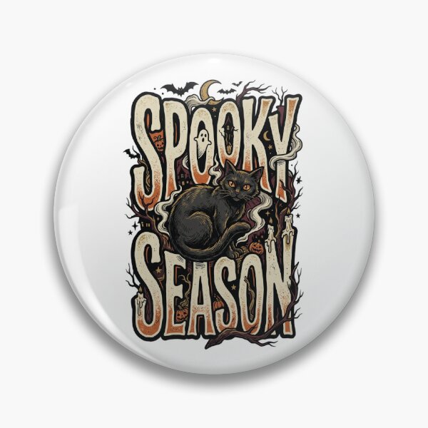 Item preview, Spooky Season Black Cat and Melting Candles Halloween designed and sold by mood-draftsman.