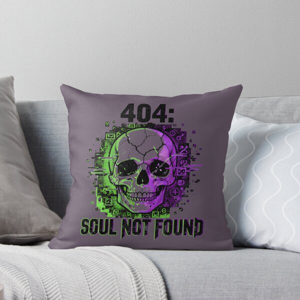 Item preview, Halloween 404: Soul Not Found | Cyberpunk Cracked Skull  designed and sold by RedInkLab.