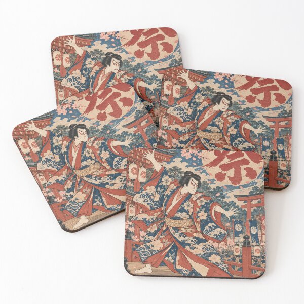 Item preview, Japanese Aesthetic - Kabuki Dancer at Sakura Festival Shrine designed and sold by bapupa.