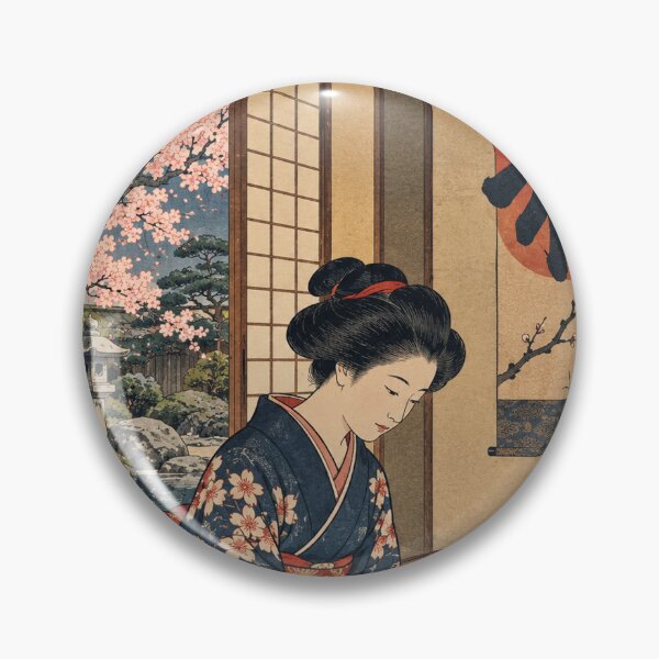 Item preview, Japanese Aesthetic - Kimono Tea Ceremony in Sakura Garden designed and sold by bapupa.
