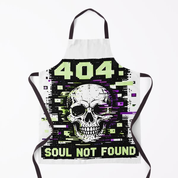 Item preview, 404: Soul Not Found | Glitch Skull Halloween designed and sold by RedInkLab.