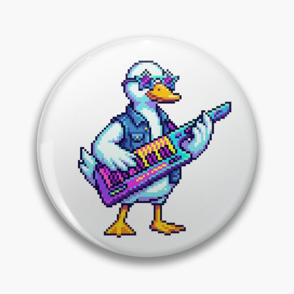 Item preview, Pixel Art Keytar Duck designed and sold by Aisiiyan Creative.
