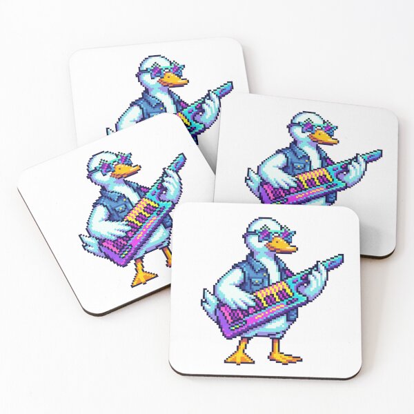 Item preview, Pixel Art Keytar Duck designed and sold by Aisiiyan Creative.