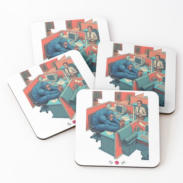 Item preview, Bigfoot Office Desk Yoga - Deep Forward Fold Cubicle Humor designed and sold by Whimsy Trail Co.