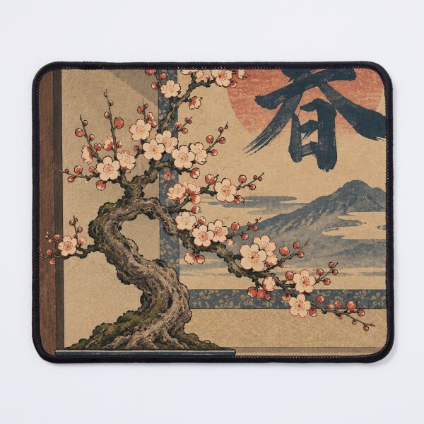Item preview, Japanese Bonsai Tree - Blossoming Plum in Tatami Room designed and sold by bapupa.