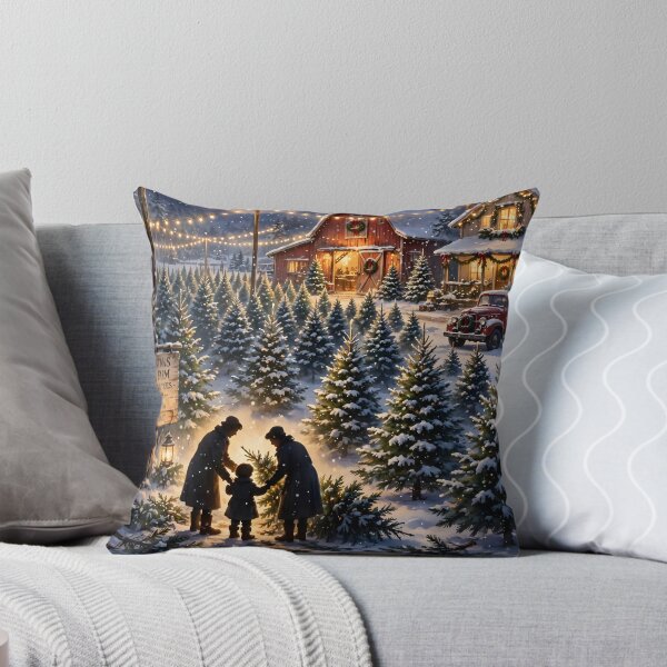 Item preview, Cozy Christmas Tree Farm Night Lights Family designed and sold by Ela Art Space .