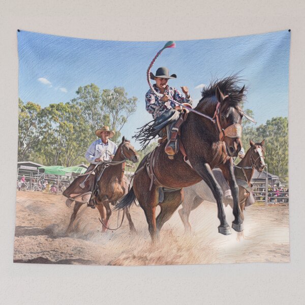 Item preview, RODEO ROUGH STOCK RIDER, RODEO ART FOR EVERYTHING N HOODIES designed and sold by Barbara Jean Photo Art And Design.