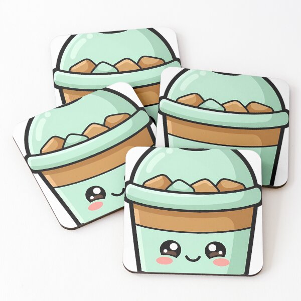 Item preview, Cute Kawaii Iced Coffee Cup With a Smile designed and sold by pumsquare.