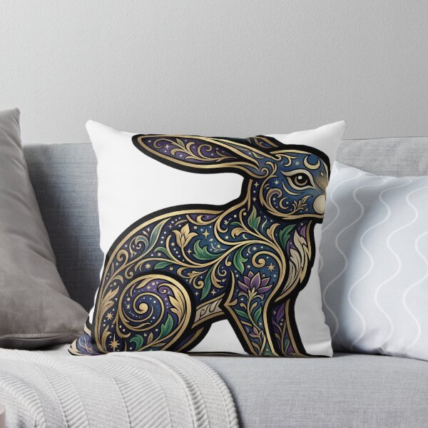 Item preview, Whimsigoth Hare - Crescent Moon Brow Animal Emblem designed and sold by IllumeInk.