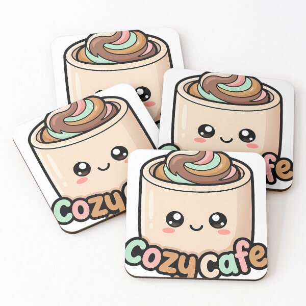 Item preview, Cute Kawaii Hot Chocolate Mug - Cozy Cafe designed and sold by pumsquare.