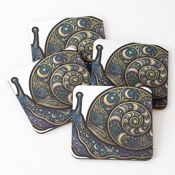 Item preview, Whimsigoth Snail - Soft Spiral Shell Animal Emblem designed and sold by IllumeInk.