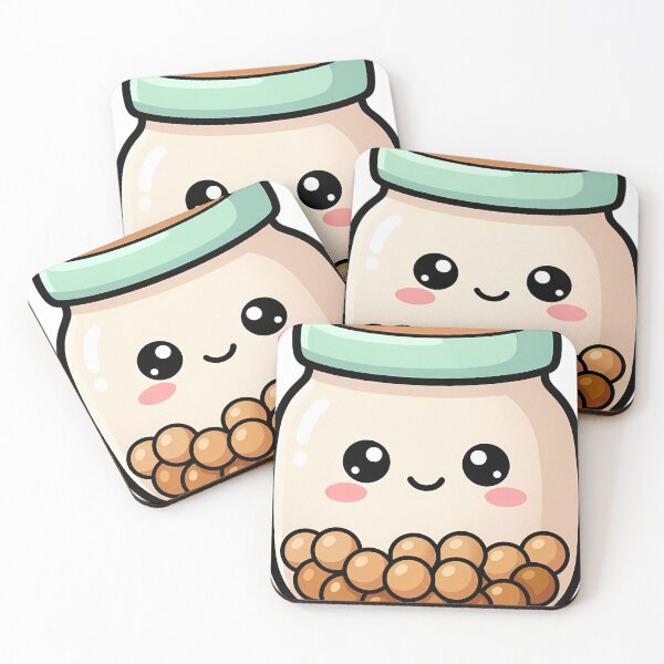 Item preview, Cute Kawaii Jar of Boba Pearls With a Smile designed and sold by pumsquare.
