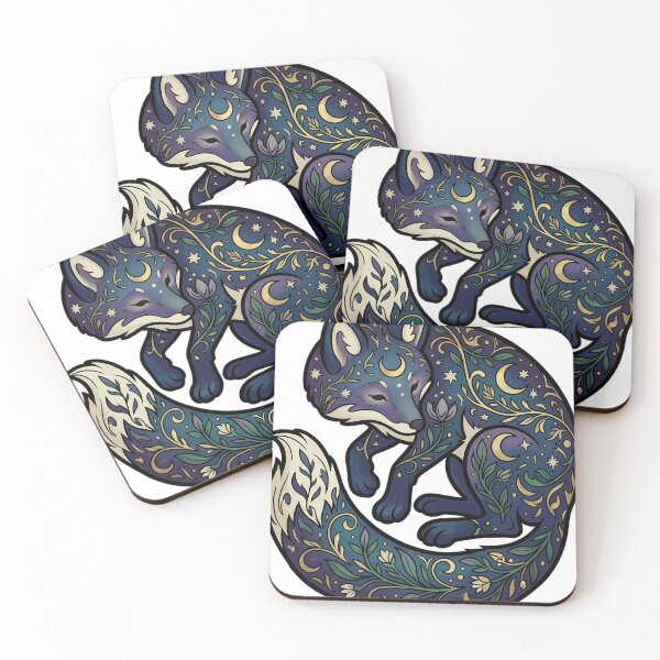 Item preview, Whimsigoth Fox - Bushy Tail Star Spot Animal Emblem designed and sold by IllumeInk.