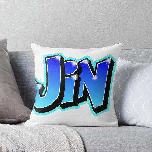 Item preview, JIN Name Graffiti Cyan blue v2 – Cool Custom Street Art Gift designed and sold by BlachGallery.
