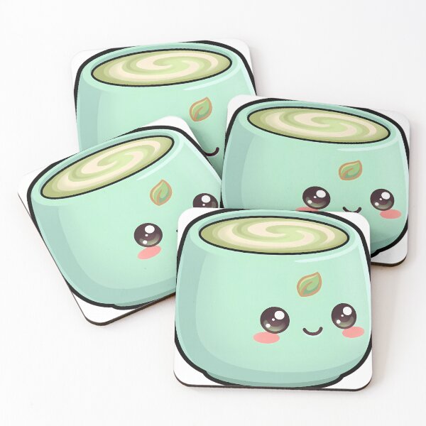 Item preview, Cute Kawaii Matcha Tea Mug With a Smile designed and sold by pumsquare.