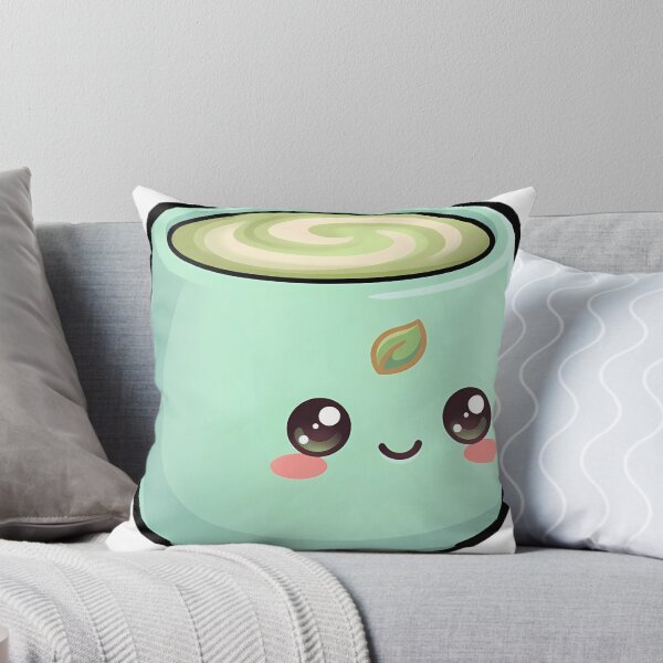 Item preview, Cute Kawaii Matcha Tea Mug With a Smile designed and sold by pumsquare.