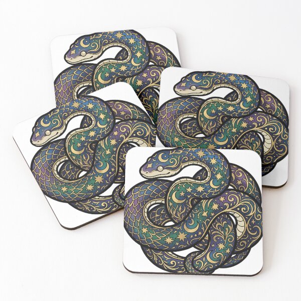Item preview, Whimsigoth Snake - Soft Star Scale Animal Emblem designed and sold by IllumeInk.