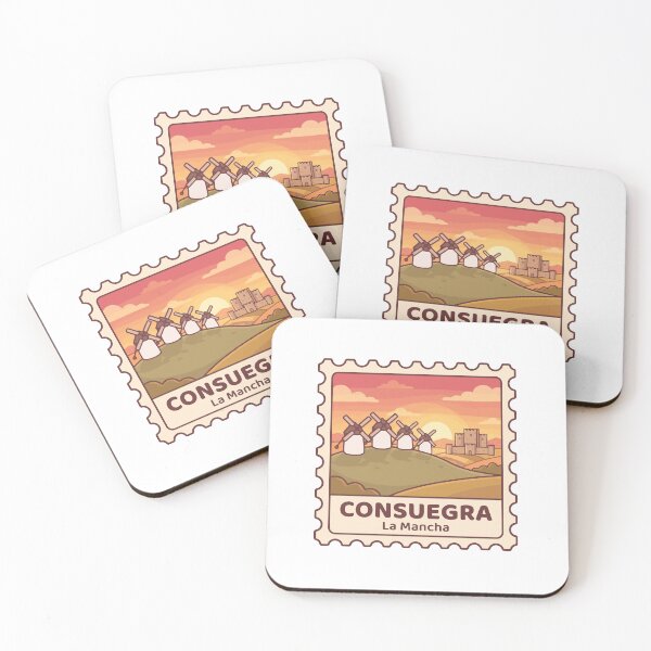 Item preview, Consuegra, La Mancha – Kawaii Travel Stamp designed and sold by DON QIXO.