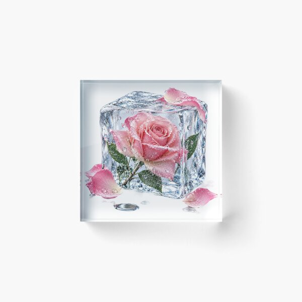 Item preview, Frozen Pink Rose  designed and sold by MichalHau.