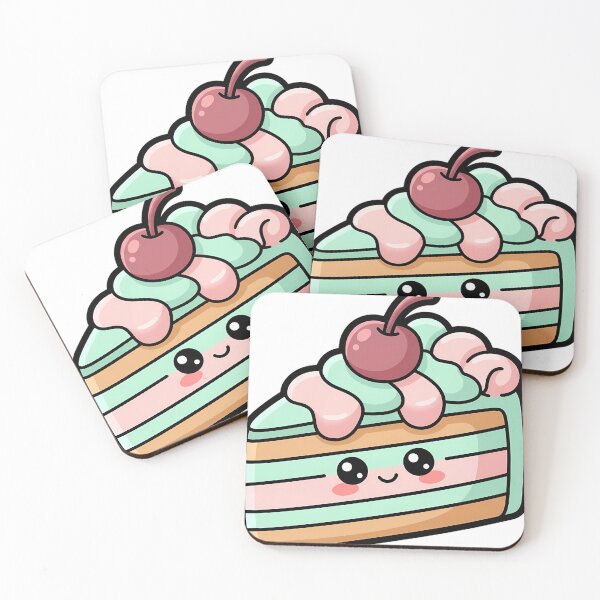 Item preview, Cute Kawaii Cake Slice With a Cherry designed and sold by pumsquare.