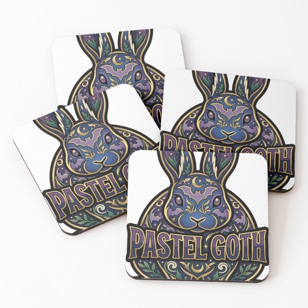 Item preview, Pastel Goth Bunny - Bat Mark Long Ear Animal Emblem designed and sold by IllumeInk.