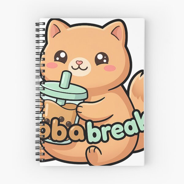 Item preview, Cute Kawaii Boba Cat Holding a Milk Tea Cup - Boba Break designed and sold by pumsquare.