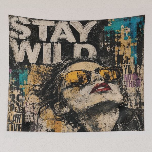 Item preview, Stay Wild Live Fast – Grunge Portrait Streetwear designed and sold by DemanDFashionFactroy.