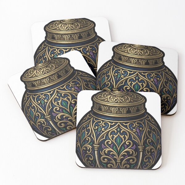 Item preview, Dark Academia Inkwell - Brass Lid Scholar Emblem designed and sold by IllumeInk.