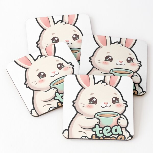 Item preview, Cute Kawaii Tea Rabbit Holding a Cup - Tea Time designed and sold by pumsquare.