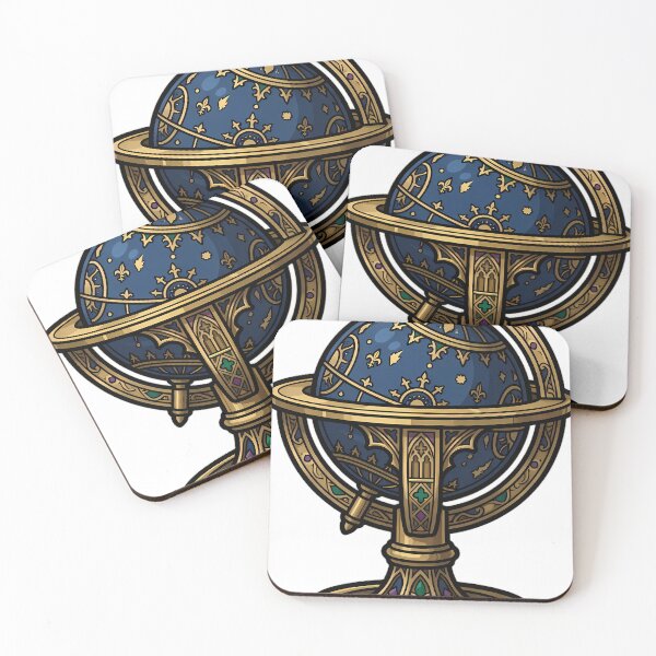 Item preview, Dark Academia Globe - Brass Stand Scholar Emblem designed and sold by IllumeInk.