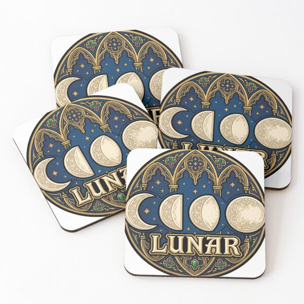 Item preview, Lunar Moon Phase Disc - Celestial Gothic Emblem designed and sold by IllumeInk.