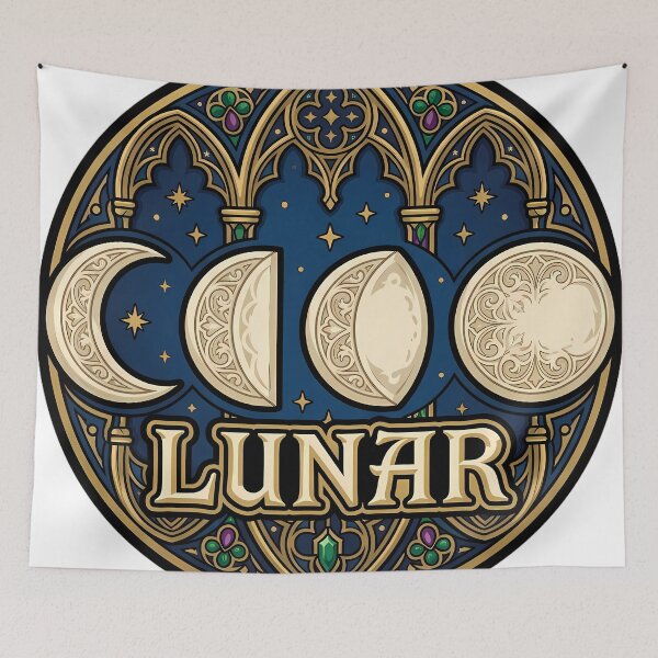 Item preview, Lunar Moon Phase Disc - Celestial Gothic Emblem designed and sold by IllumeInk.