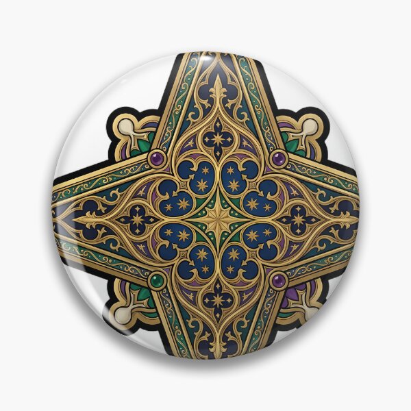 Item preview, Celestial Star - Four Point Gold Gothic Emblem designed and sold by IllumeInk.