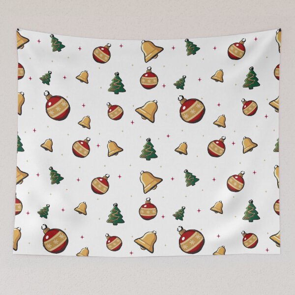 Item preview, Festive Baubles And Bells White Seamless Pattern designed and sold by Jeffrey-Jeffrey.