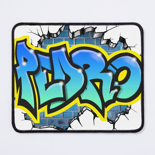 Item preview, PEDRO Name Graffiti Cyan blue – Cool Custom Street Art Gift designed and sold by BlachGallery.