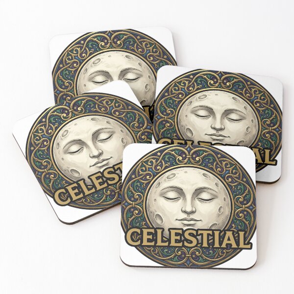 Item preview, Celestial Moon - Full Moon Star Gothic Emblem designed and sold by IllumeInk.