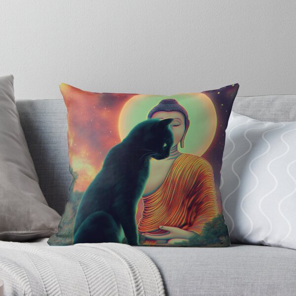 Item preview, The Cat And The Buddha's Halo designed and sold by MongLongStudio.
