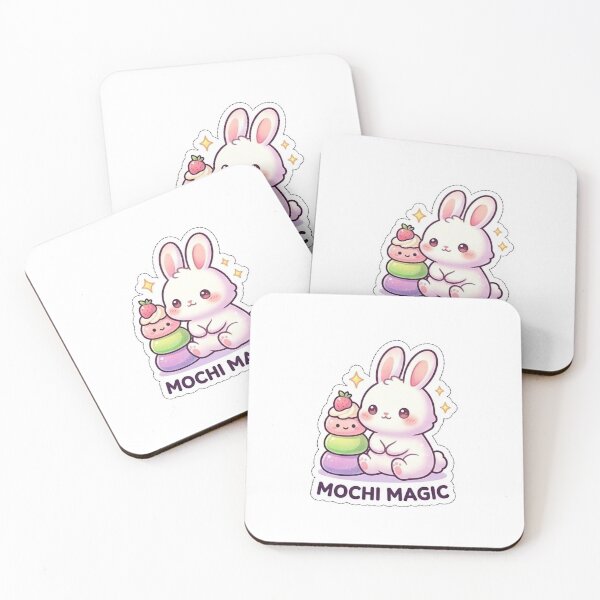 Item preview, ​Cute Kawaii Bunny with Mochi - Mochi Magic designed and sold by K3v1nDesign.
